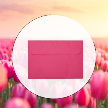 DIN B6 Briefumschläge haftklebend 125x176 mm in Pink