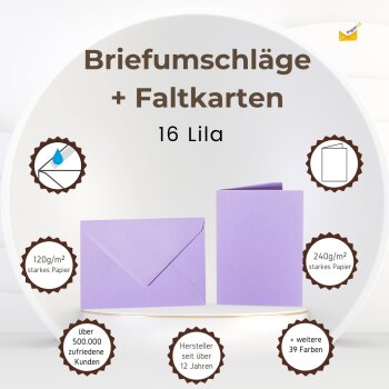 Envelopes B6 + folding card 4.72 x 6.69 in - purple