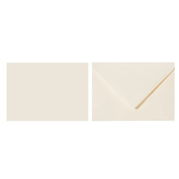 25 envelopes DIN B6 (4.92 x 6.93) with pointed flap 120 g / qm 01 tender cream