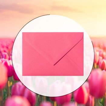 25 envelopes DIN B6 (4.92 x 6.93) with pointed flap 120 g / qm 09 pink