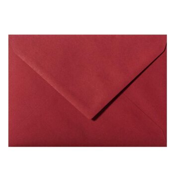 25 enveloppes DIN B6 (125 x 176 mm) avec rabat pointu 120 g / qm 24 Bordeaux