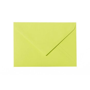 25 enveloppes DIN B6 (125 x 176 mm) avec rabat pointu 120 g / qm 28 vert pomme