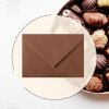 25 enveloppes DIN B6 (125 x 176 mm) avec rabat pointu 120 g / m2 31 chocolat