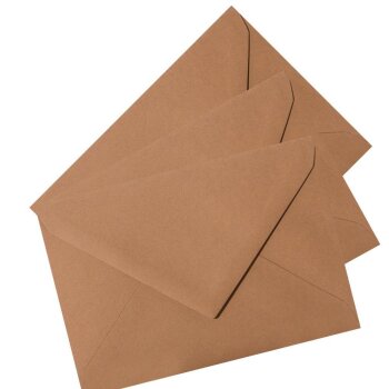 25 envelopes DIN B6 (4.92 x 6.93) with pointed flap 120 g / qm 34 hazelnut