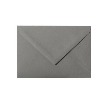 25 enveloppes DIN B6 (125 x 176 mm) avec rabat pointu 120 g / qm 35 gris foncé