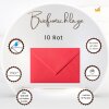 1 envelope each DIN B6 (4.92 x 6.93 in) with flap 120 g / qm 10 red