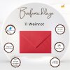 1 envelope each DIN B6 (4.92 x 6.93 in) with flap 120 g / qm 11 wine red