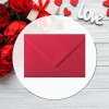 1 envelope each DIN B6 (4.92 x 6.93 in) with flap 120 g / qm 11 wine red