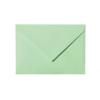 1 enveloppe de chaque DIN B6 (125 x 176 mm) avec un rabat 120 g / qm 12 vert clair