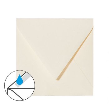 Enveloppes carrées 140 x 140 mm adhésif humide 120 g / qm 01 crème tendre