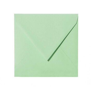 Quadratische Briefumschläge 150 x 150 mm nassklebend 120 g/qm 12 Hellgrün