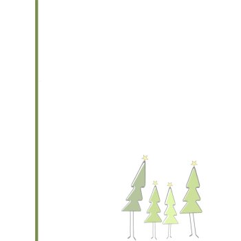 Sheets of Christmas writing paper A4 tree family