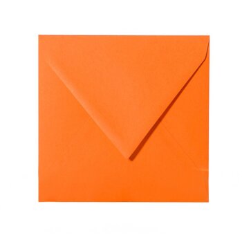 Envelopes 6,10 x 6,10 in in orange in 120 gsm