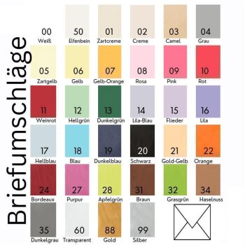 Briefumschläge 155x155 mm in Grasgrün in 120 g/qm