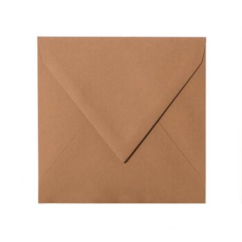 Envelopes 6,10 x 6,10 in in hazelnut in 120 gsm