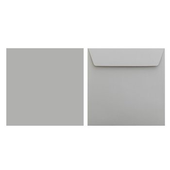 Envelope with adhesive 6,10 x 6,10 in in gray 120 g / qm