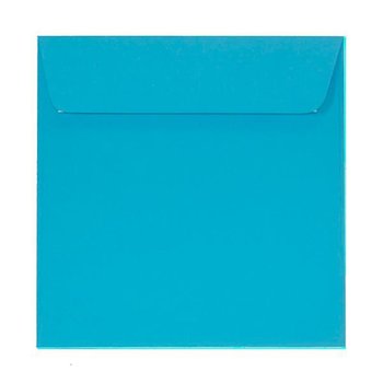 Briefumschlag haftklebend 155x155  mm in  Blau 120 g/qm