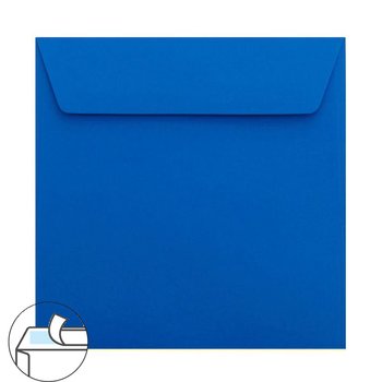 Enveloppe avec adhésif 155x155 mm en bleu royal...