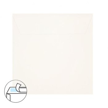 Envelope with adhesive adhesive 6,10 x 6,10 in in Ivory, 120 g / qm