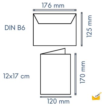 enveloppes colorées bandes adhésives DIN B6 + cartes pliantes assorties 12x17 cm 19 Dunkelblau