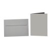 enveloppes colorées bandes adhésives DIN B6 + cartes pliantes assorties 12x17 cm 35 Dunkelgrau