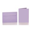colored envelopes DIN B6 adhesive strips + matching folding cards 4,72 x 6,69 in 15 Lilac