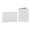 farbige Briefumschläge DIN B6 HAFTSTREIFEN + passende Faltkarten 12x17 cm 04 Grau