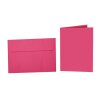 farbige Briefumschläge DIN B6 HAFTSTREIFEN + passende Faltkarten 12x17 cm 09 Pink
