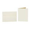 farbige Briefumschläge DIN B6 HAFTSTREIFEN + passende Faltkarten 12x17 cm 01 Zartcreme