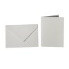 Buste C5 + cartoncino pieghevole 15x20 cm - grigio chiaro