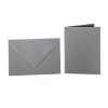 Enveloppes C5 + carte pliante 15x20 cm - gris foncé