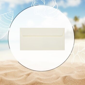 Envelopes 4,33 x 8,66 in with adhesive strips - delicate cream