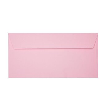 Enveloppes 11x22 cm avec bandes adhésives - rose