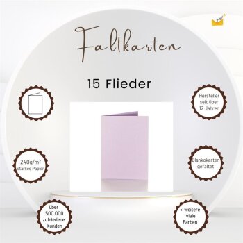 Folding cards 3,94 x 5,91 in 240 gsm 15 Lilac