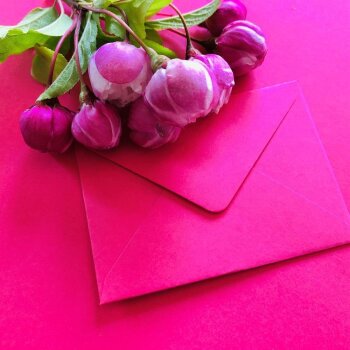 Enveloppes C8 (5,7x8,1 cm) - rose intense