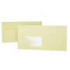 Envelopes 4,33 x 8,66 in with adhesive strips and window - delicate yellow