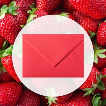 Enveloppes C8 (5,7x8,1 cm) - rouge