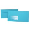Briefumschläge DIN lang 110x220 mm mit Fenster und Haftklebung in Blau