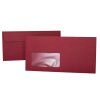 Envelopes 4,33 x 8,66 in with adhesive strips and window - Bordeaux
