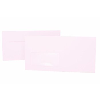 25 Briefumschläge Din Lang 110x220 mm mit Spitzlasche 09 Pink Farbe 120g 