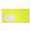 Sobres de neón de 11x22 cm con tiras adhesivas y ventana - amarillo neón