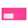 Buste neon 11x22 cm con strisce adesive e finestra - rosa neon