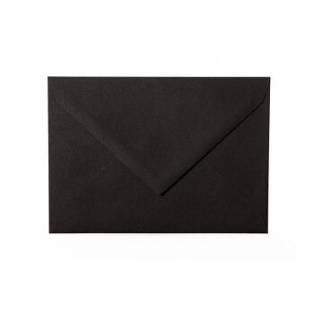 Sobres de 14x19 cm en negro con solapa triangular en 120 g / m²