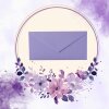 Enveloppes DIN longues - 11x22 cm - violet avec rabat triangulaire