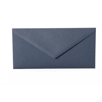 Buste lunghe DIN - 11x22 cm - blu scuro con aletta triangolare