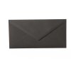 Enveloppes DIN longues - 11x22 cm - noir avec rabat triangulaire