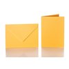 Enveloppes B6 + carte pliante 12x17 cm - jaune-orange