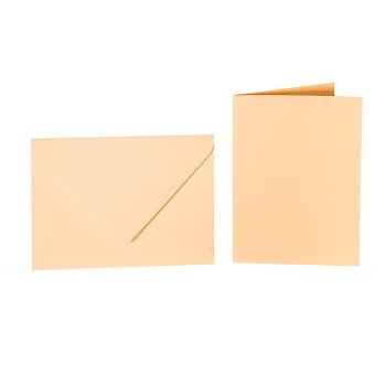 Briefumschläge C6 + Faltkarte 10x15 cm - gold-gelb