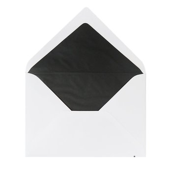 Mourning envelope 4,72 x 7,52 in - SILK LINING black -...