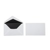 Enveloppe de deuil 120x191 mm - DOUBLURE SOIE noir - cadre fin gris